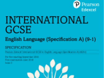IGCSE Edexcel English Language Exam Paper 1