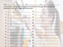 Present Simple Question Words Alphabetical Order II