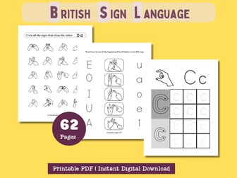 BSL British Sign Language Fingerspelling Alphabet Practice