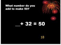 Number Bonds 20, 30 and 50 Bingo