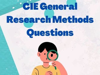 CIE - Psychology Research Methods General Questions