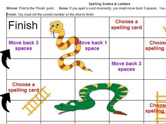 Snakes & Ladders Spelling
