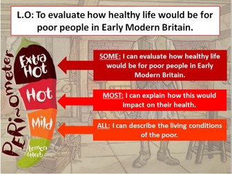 The People's Health OCR SHP GCSE 9-1 Early Modern Britain 1500-1750 - Living Conditions