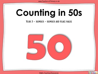Counting in 50s - Year 3