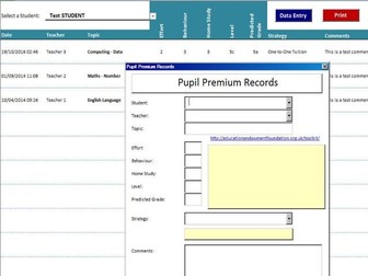Pupil Premium Records Tracker