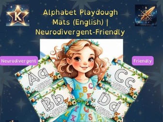 Sensory-Friendly Alphabet Dough Mats A to Z | Inclusive Literacy Activity | OpenDyslexic Font
