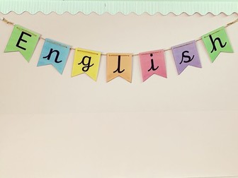 Maths, phonics and English bunting