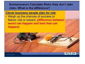 Edexcel GCSE Business 9-1     1.1 Enterprise and Entrepreneurship -Risk and Reward