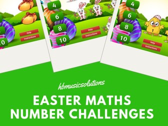 Easter Maths Number Challenge Interactive Games.