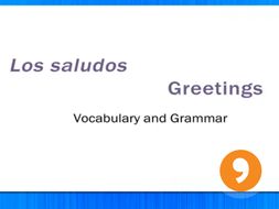 Los Saludos - Greetings - Video Tutorial
