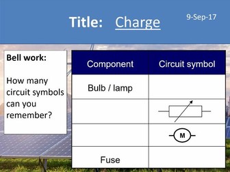 AQA New GCSE Electricity - Lesson 3 - Charge