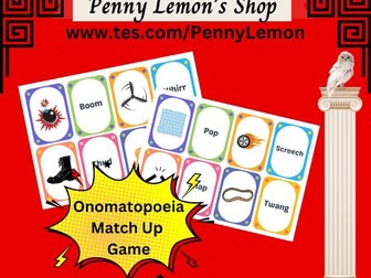 Onomatopoeia Match Up Game