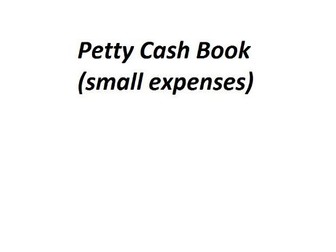 Balancing Petty Cash book