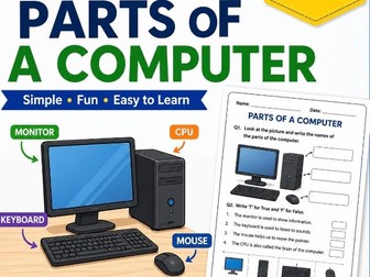 Parts of a Computer – Grade 1 Worksheet
