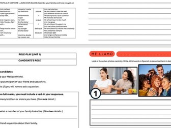 NEW AQA GCSE (2026) SPANISH - SPEAKING UNIT 1