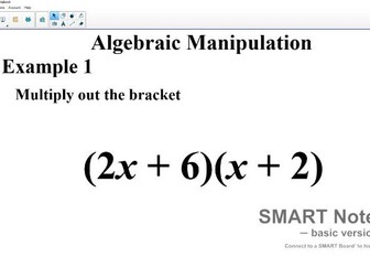 Algebraic Manipulation GCSE revision examples - Grade 5-9
