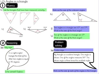 Geometry - Angles in a triangle- Year 6