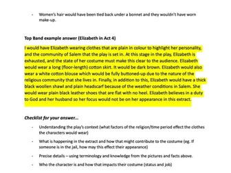 AQA GCSE Drama - The Crucible learning pack