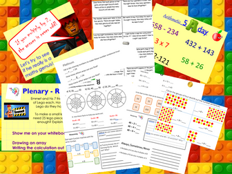 8 Times Table Maths KS2 weekly lesson bundle