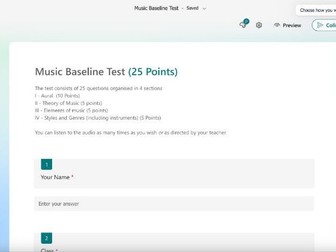 Year 7 Baseline Test (MS FORM)