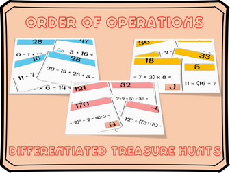 BIDMAS treasure hunts (order of operations)