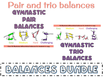 Gymnastics balances - Pair and Trio bundle