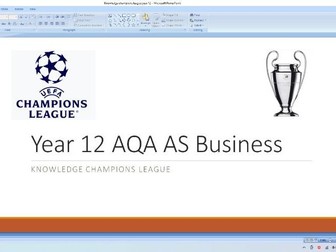 AQA AS Business - Champions league retrieval practice