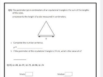 Year 6 Math Cambridge Checkpoint Revision Questions