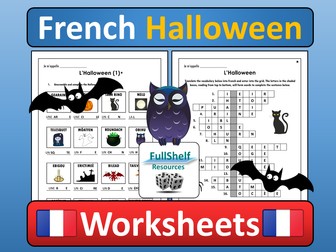 French Halloween Worksheets