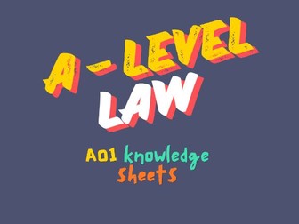 OCR A Level Law Negligence AO1 sheet