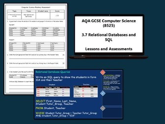 3.7 Relational Databases and Structured Query Language (AQA) - LESSONS AND ASSESSMENTS