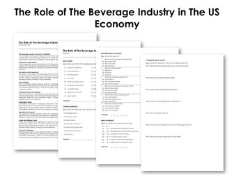 The Role of The Beverage Industry in The US Economy
