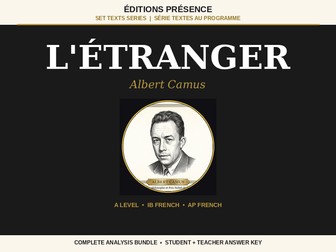 L'Étranger (Camus) — A Level/IB Analysis Bundle: Absurdism, Trial & Postcolonial Reading