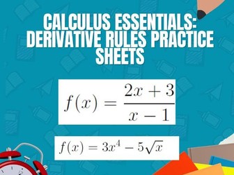 Calculus Essentials: Derivative Rules Practice Sheets