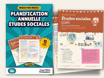 French Year Long Plan Grade 2 Ontario Social Studies | Planif. annuelle 2e