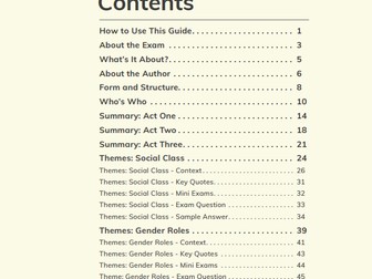 GCSE - An Inspector Calls Full Revision Guide