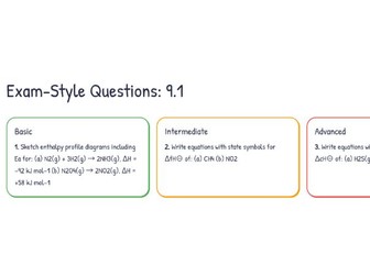 Chapter 9: Enthalpy – OCR A Level Chemistry
