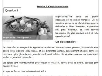 Worksheet to prepare for MYP 5 e-assessment-French(Onscreen examination)