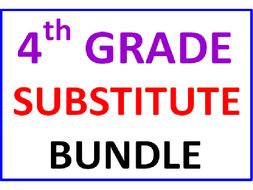 Fourth Grade Substitute Bundle (25 Worksheets)