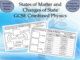 States of Matter and Changes of State - GCSE Physics Worksheets