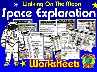 Space / Walking On The Moon Worksheets
