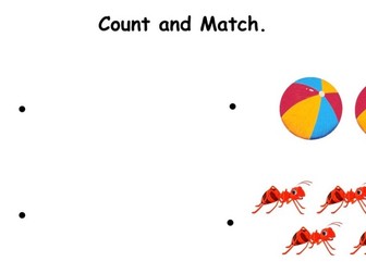 Kindergarten Maths Worksheet - Match by count