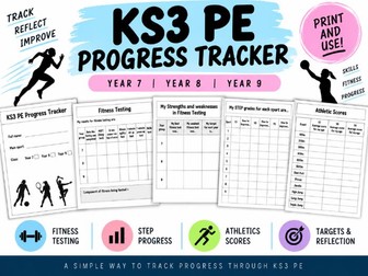 KS3 PE Progress Booklet - Simple Assessment tracker