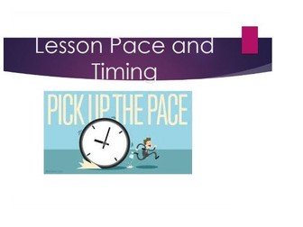 Lesson Pace and Timing CPD