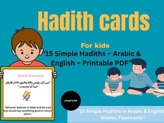 15 Islamic Hadith Cards for Kids – Educational and Fun