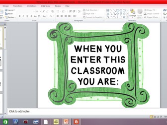 Back to School- When You Enter This Classroom Display