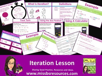 Iteration and Iterative Processes - Full lesson, quizzes, differentiated worksheet, exam questions