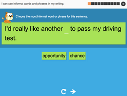 I can use informal words and phrases in my writing - Interactive Activity - Year 6 Spag