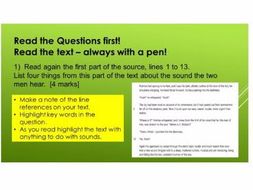 AQA Language Paper 1: Q1 to 4 using Hound of the Baskervilles extract