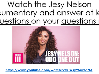 Jesy Nelson: Odd One Out (Lesson)